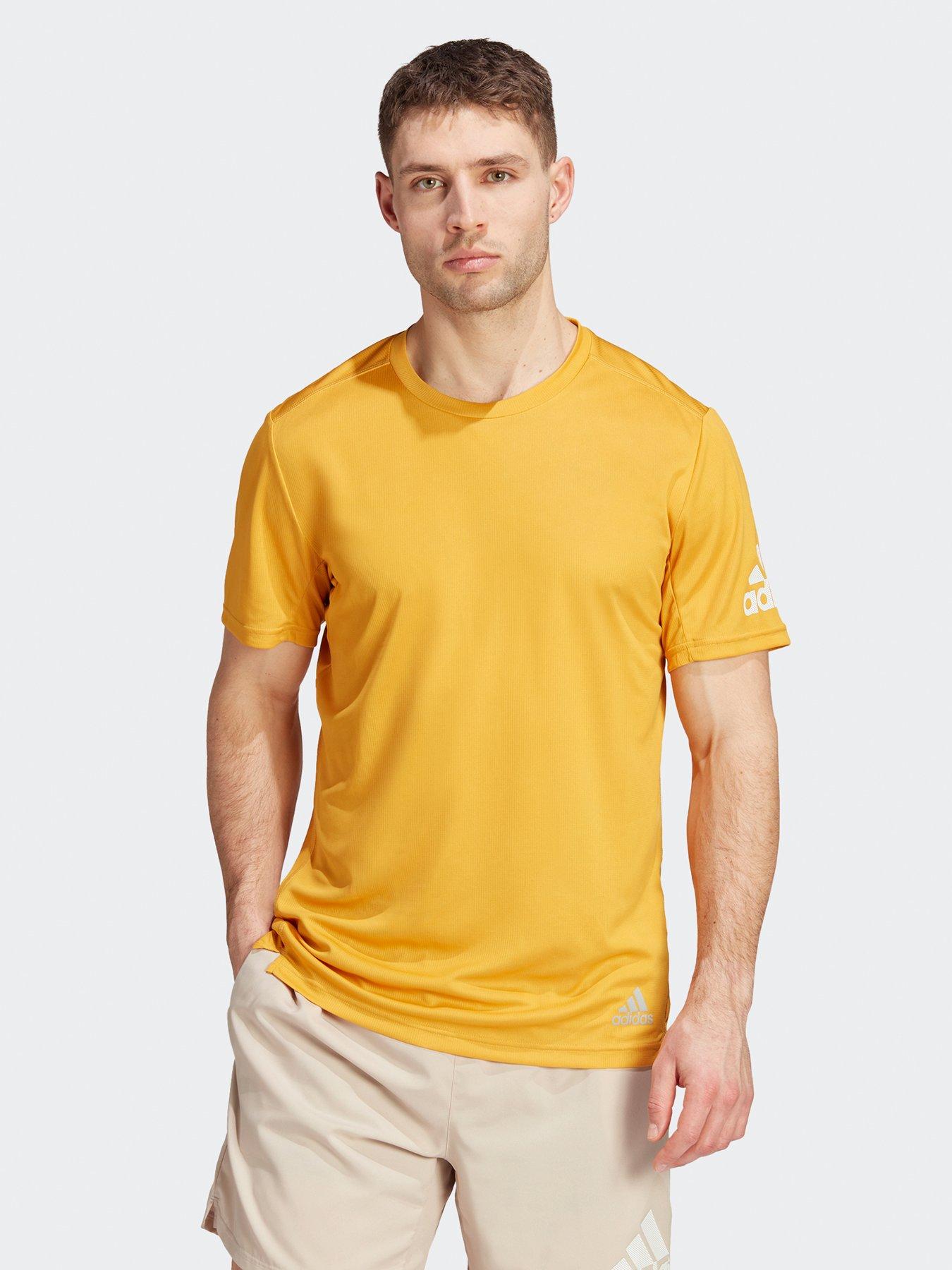 Mens yellow cheap adidas t shirt