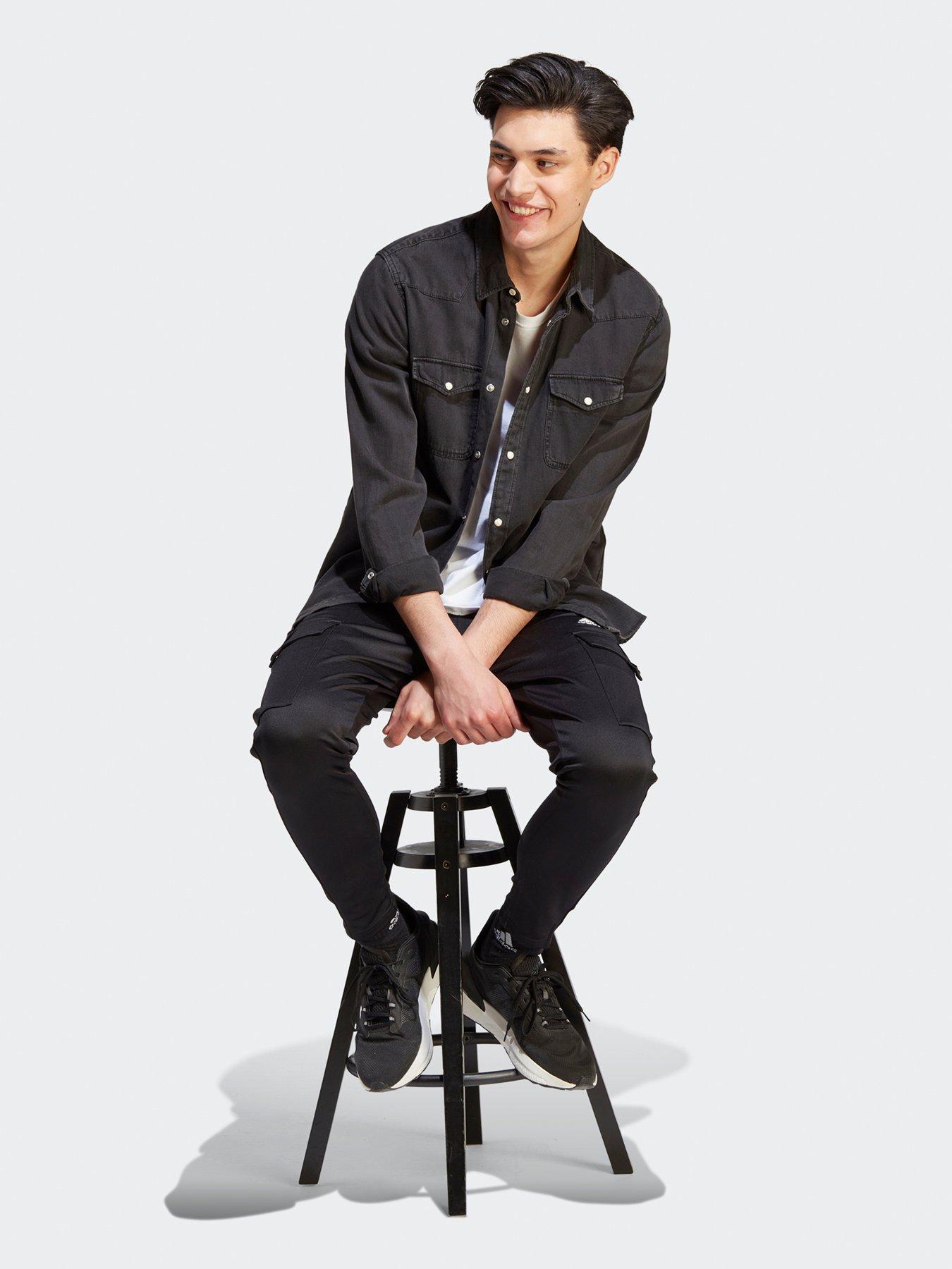 Image 3 of 4 of adidas Sportswear Mens Tiro Cargo Pant - Black/White