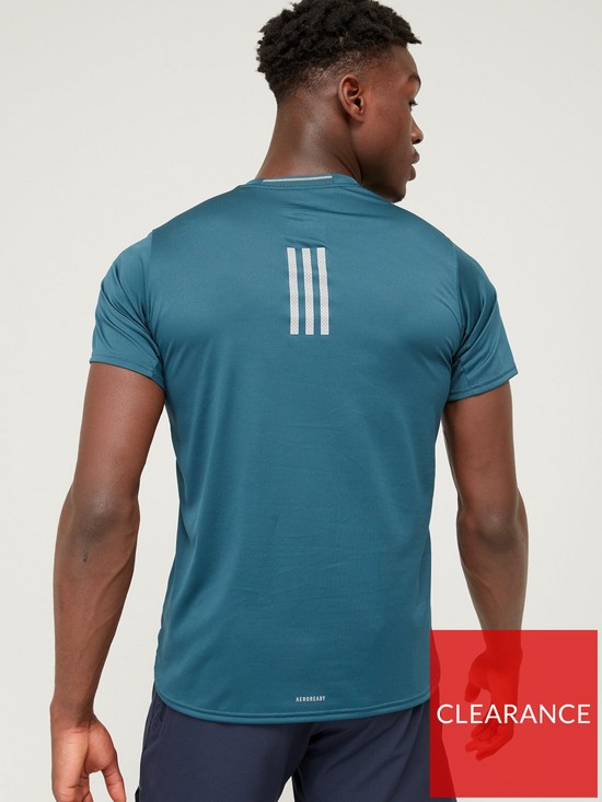 stillFront image of adidas-mens-d4r-running-t-shirt-blue