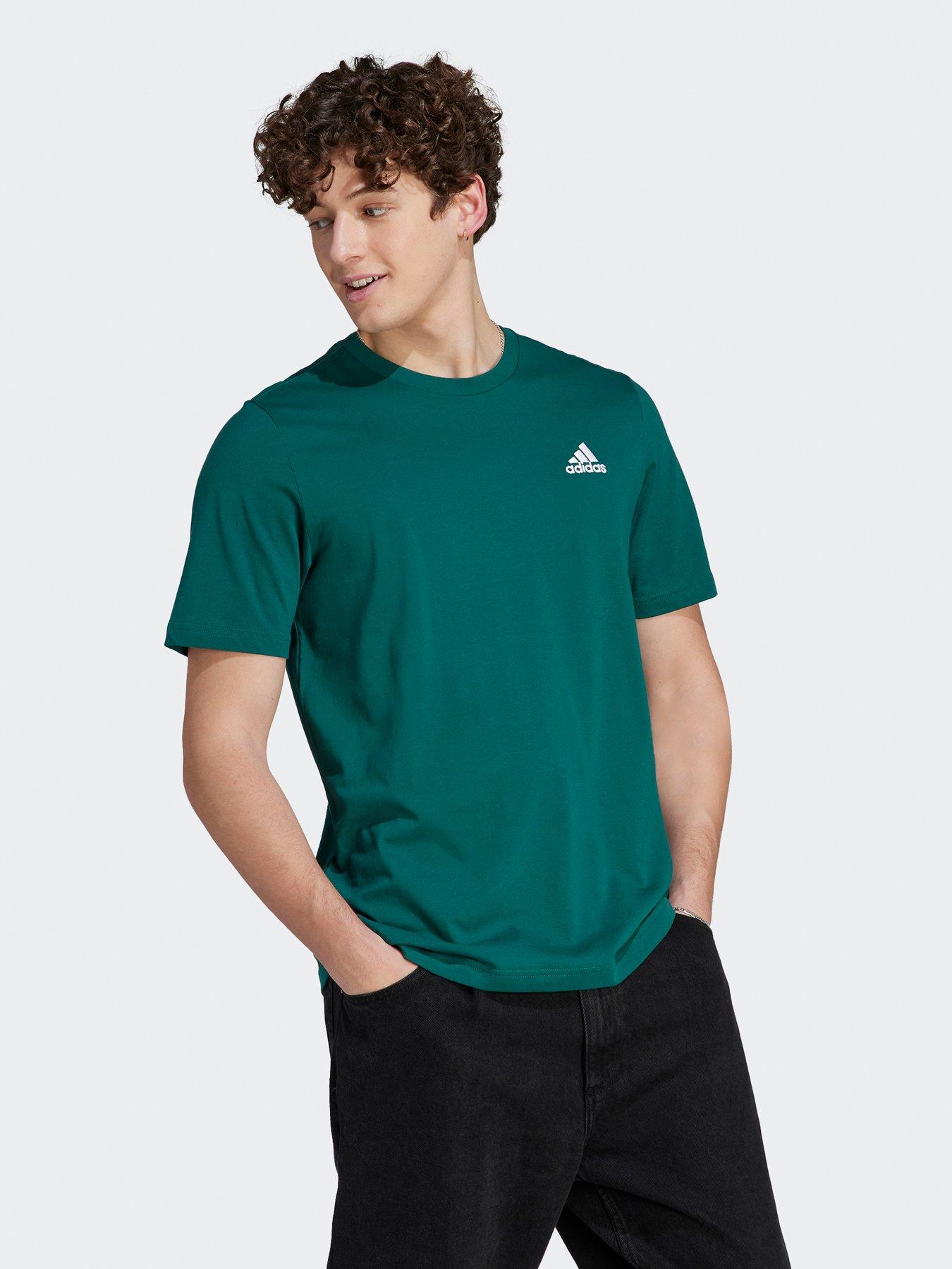 Adidas green shirt mens best sale