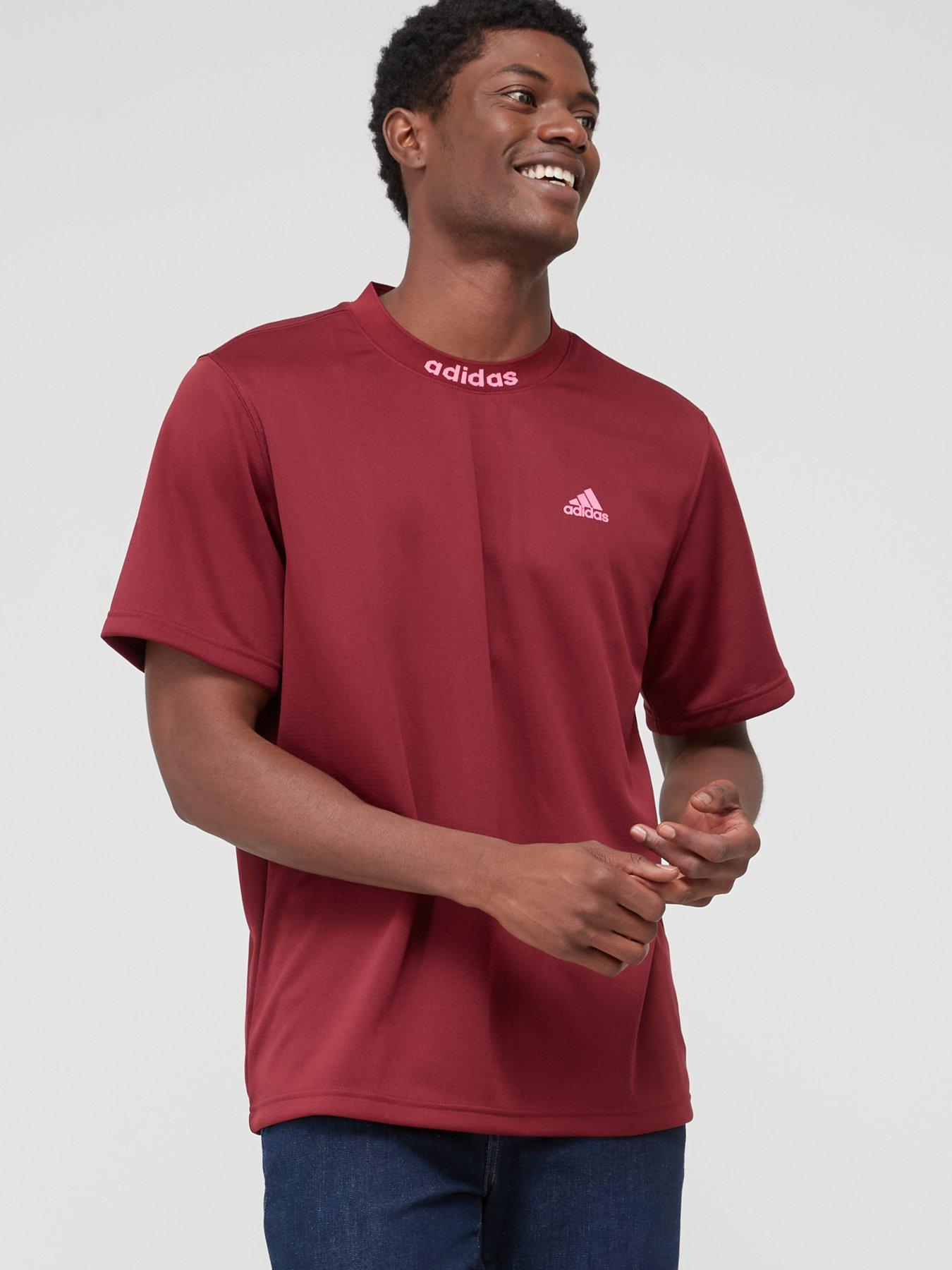 Adidas collar best sale t shirt