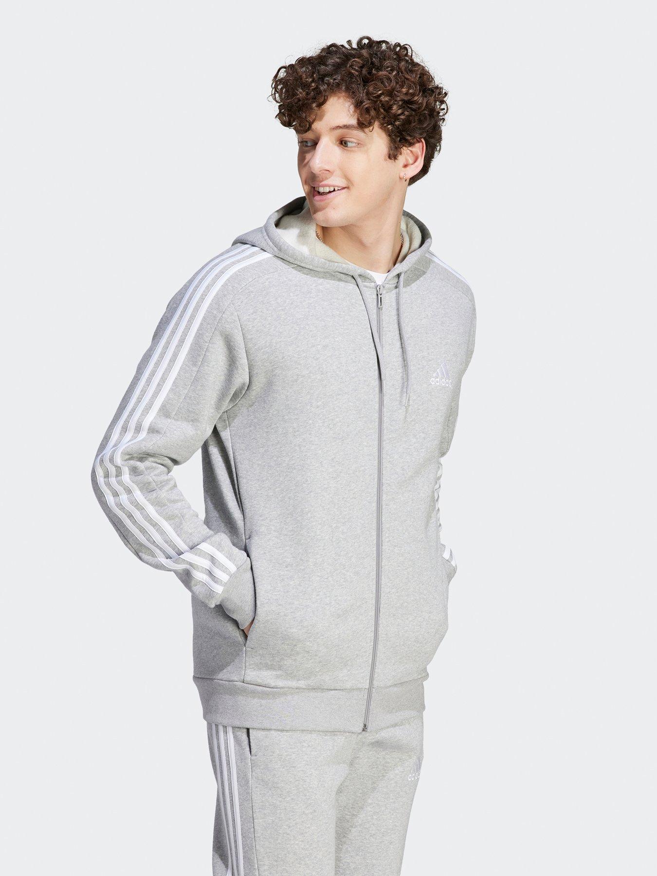 adidas Future Icons 3 Stripe Full Zip Hoodie Grey very