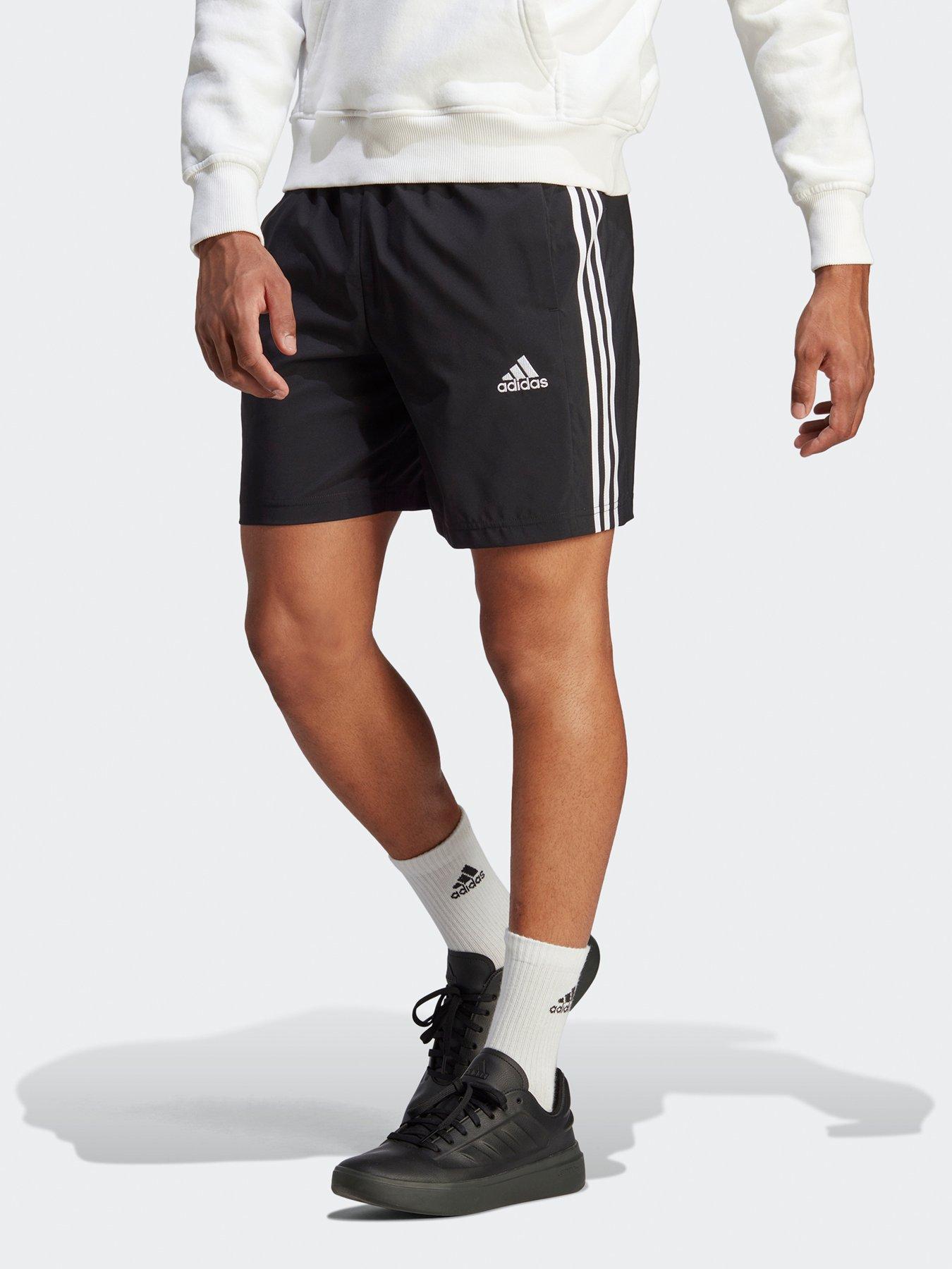 adidas Mens 3 Stripe Chelsea Shorts Black White very