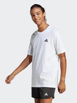 adidas mens essentials short sleeve t-shirt - white
