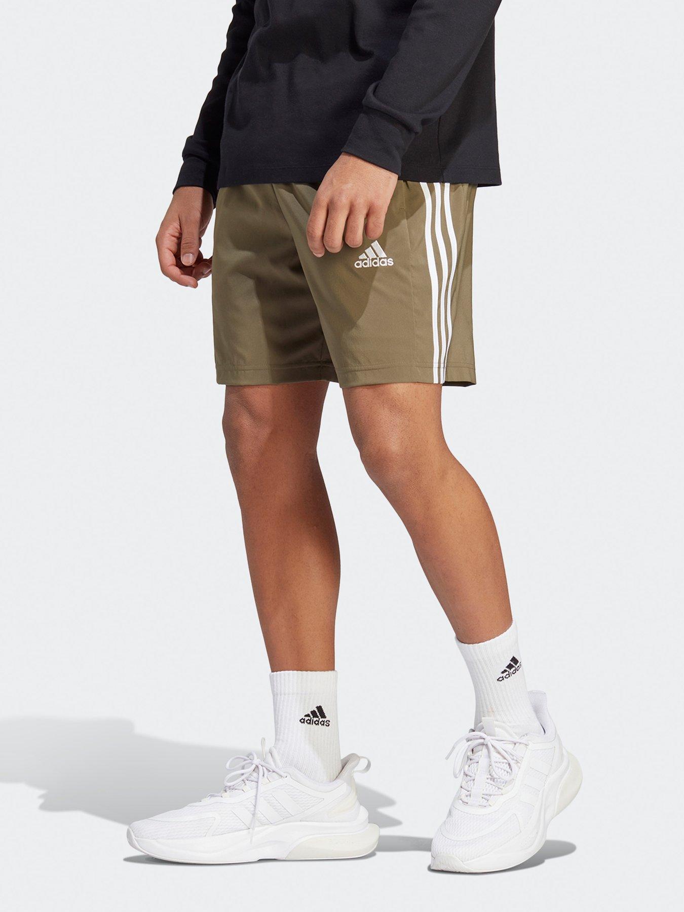 adidas Men's 3 Stripe Chelsea Short - KHAKI | very.co.uk