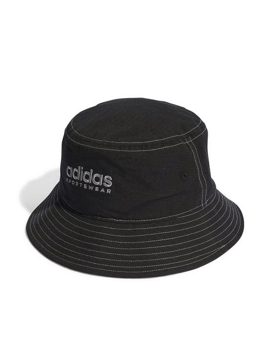 front image of adidas-classic-bucket-hat-blackwhite