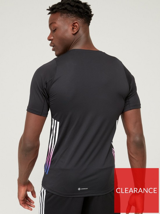 stillFront image of adidas-mens-run-icons-3-stripe-running-t-shirt-black