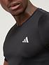  image of adidas-mens-run-icons-3-stripe-running-t-shirt-black