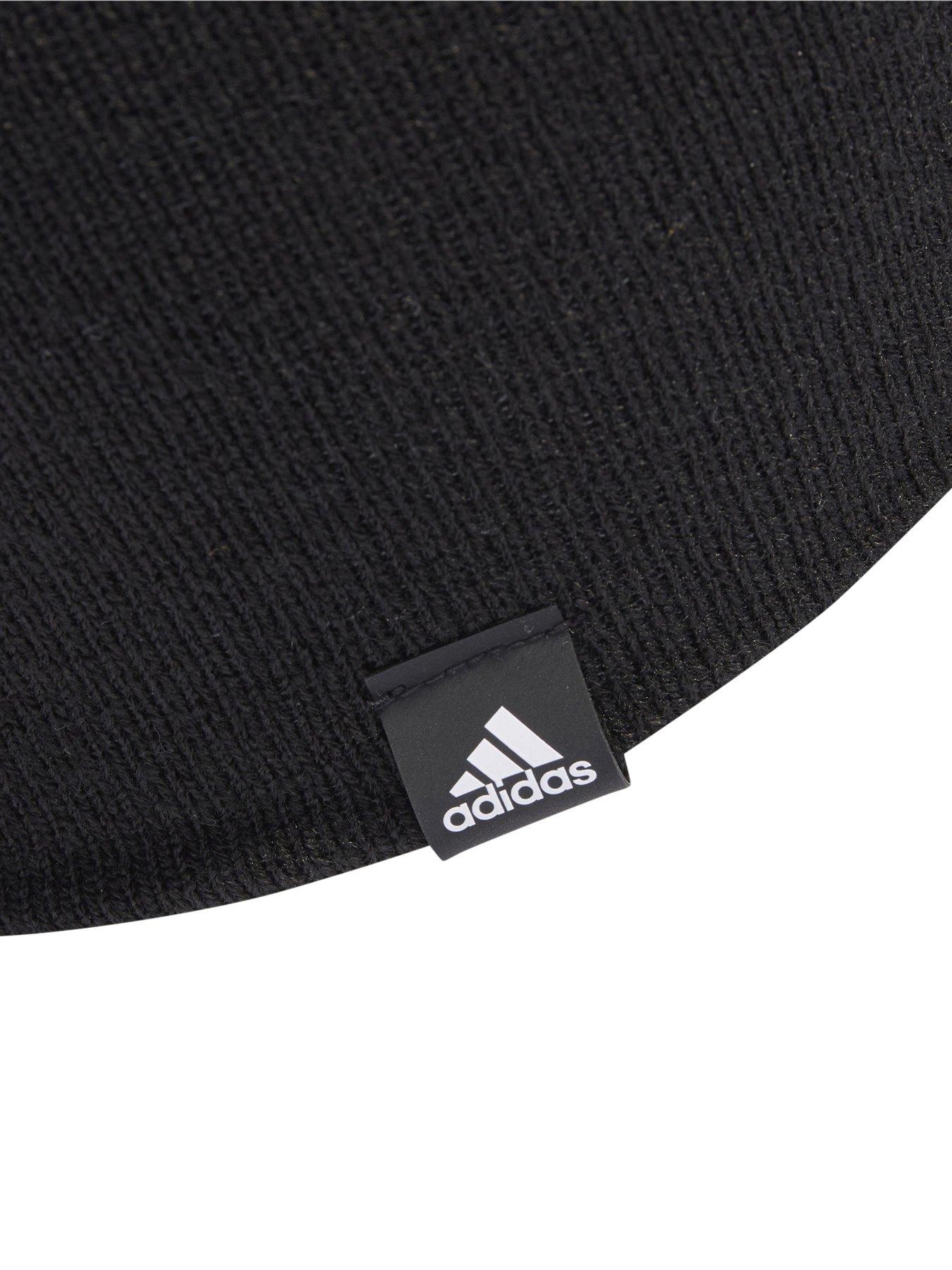 Adidas black beanie hat clearance