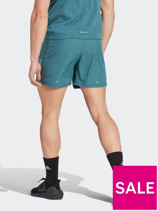 stillFront image of adidas-mens-own-the-run-heather-running-short-blue
