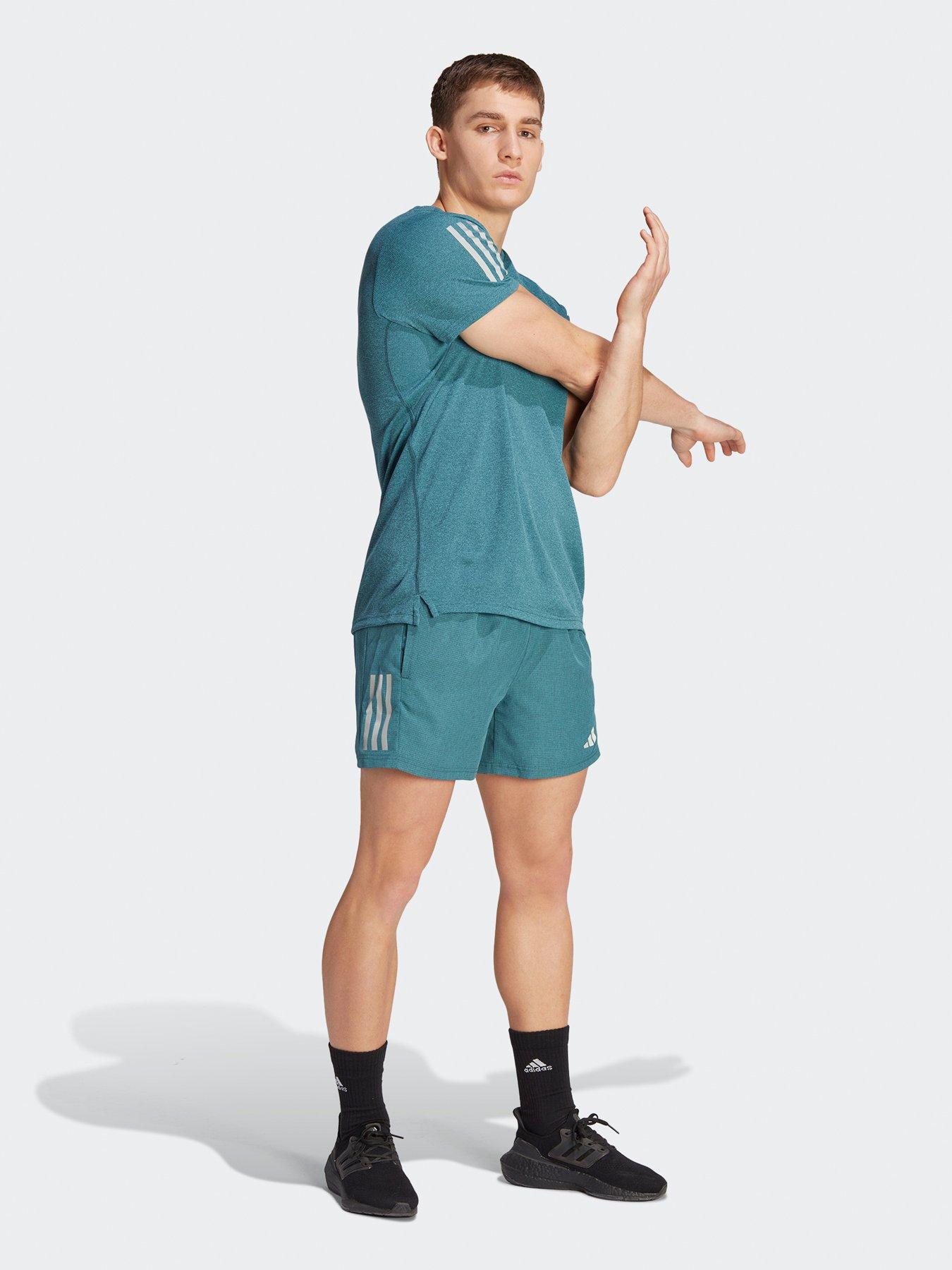 Image 3 of 5 of adidas Men's Own The Run Heather Running Short - Blue