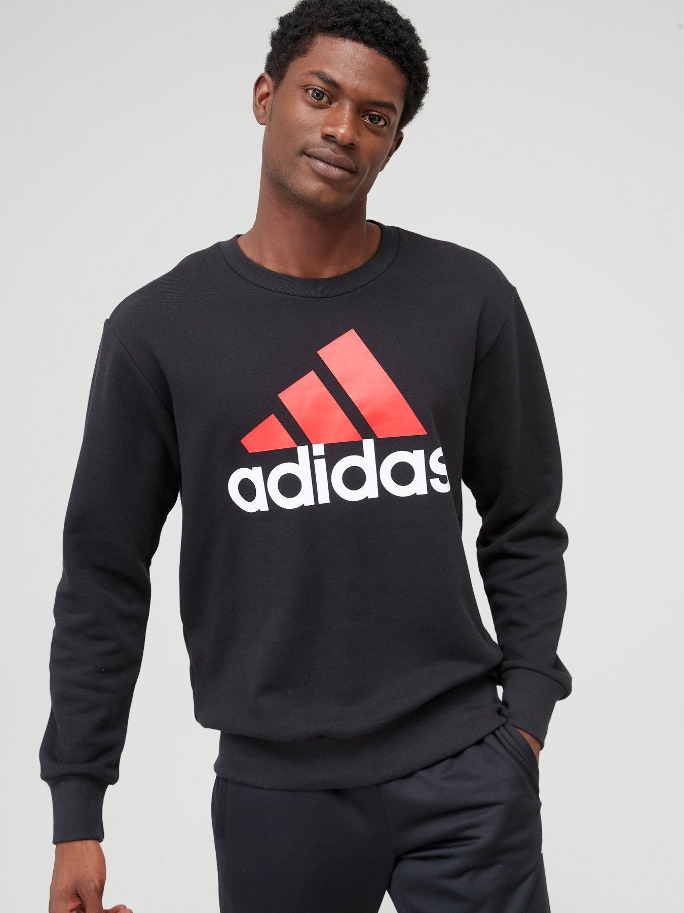 Gray adidas hotsell crew neck sweatshirt