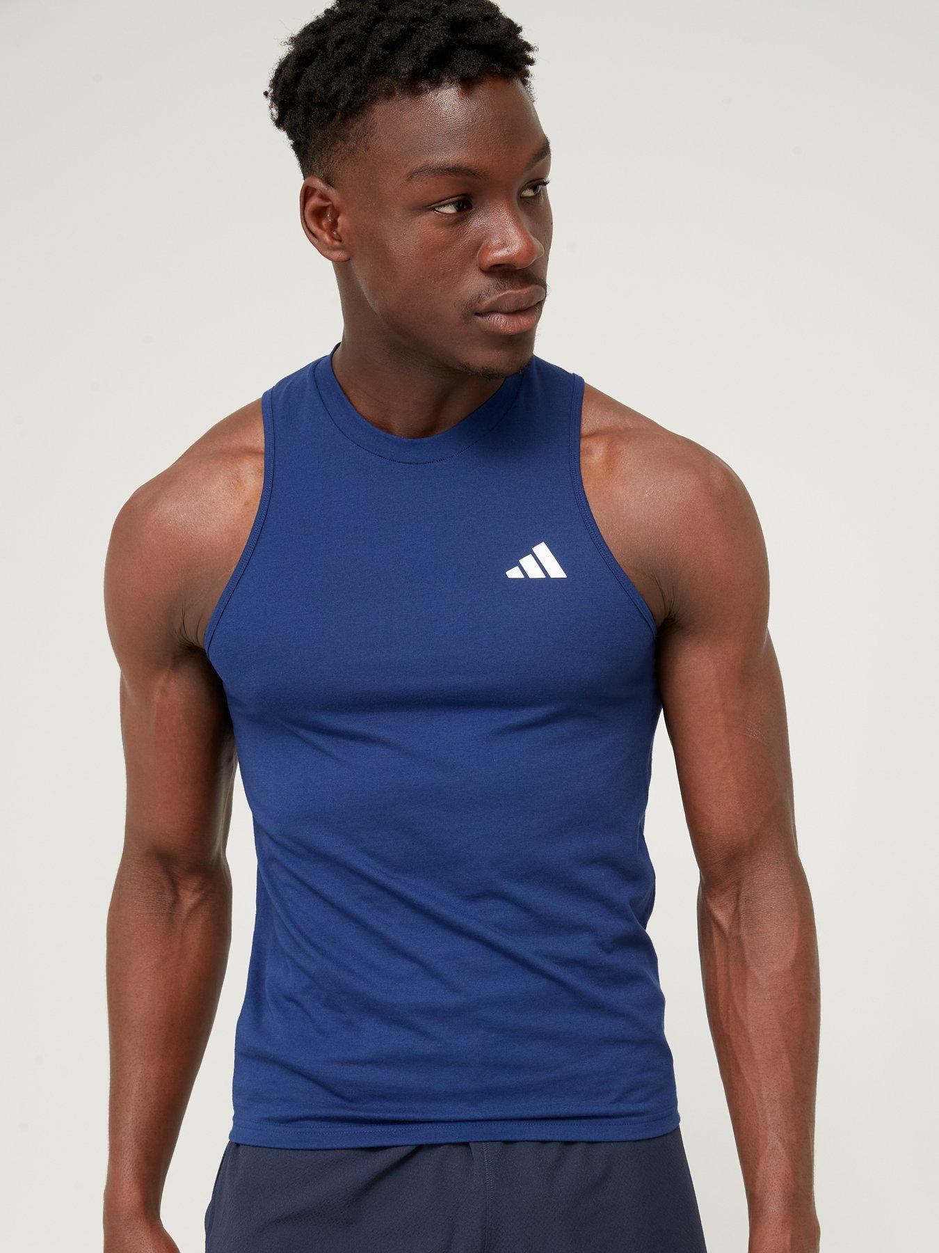 Adidas gym vest mens best sale