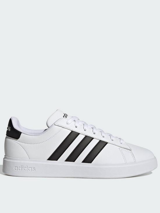 front image of adidas-sportswear-mens-grand-court-20-trainers-whiteblack