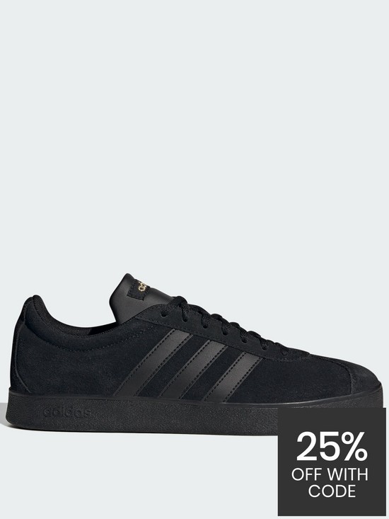 front image of adidas-sportswear-mens-vl-court-20-trainers-black