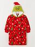  image of the-grinch-unisex-kids-family-christmas-hooded-blanket-red