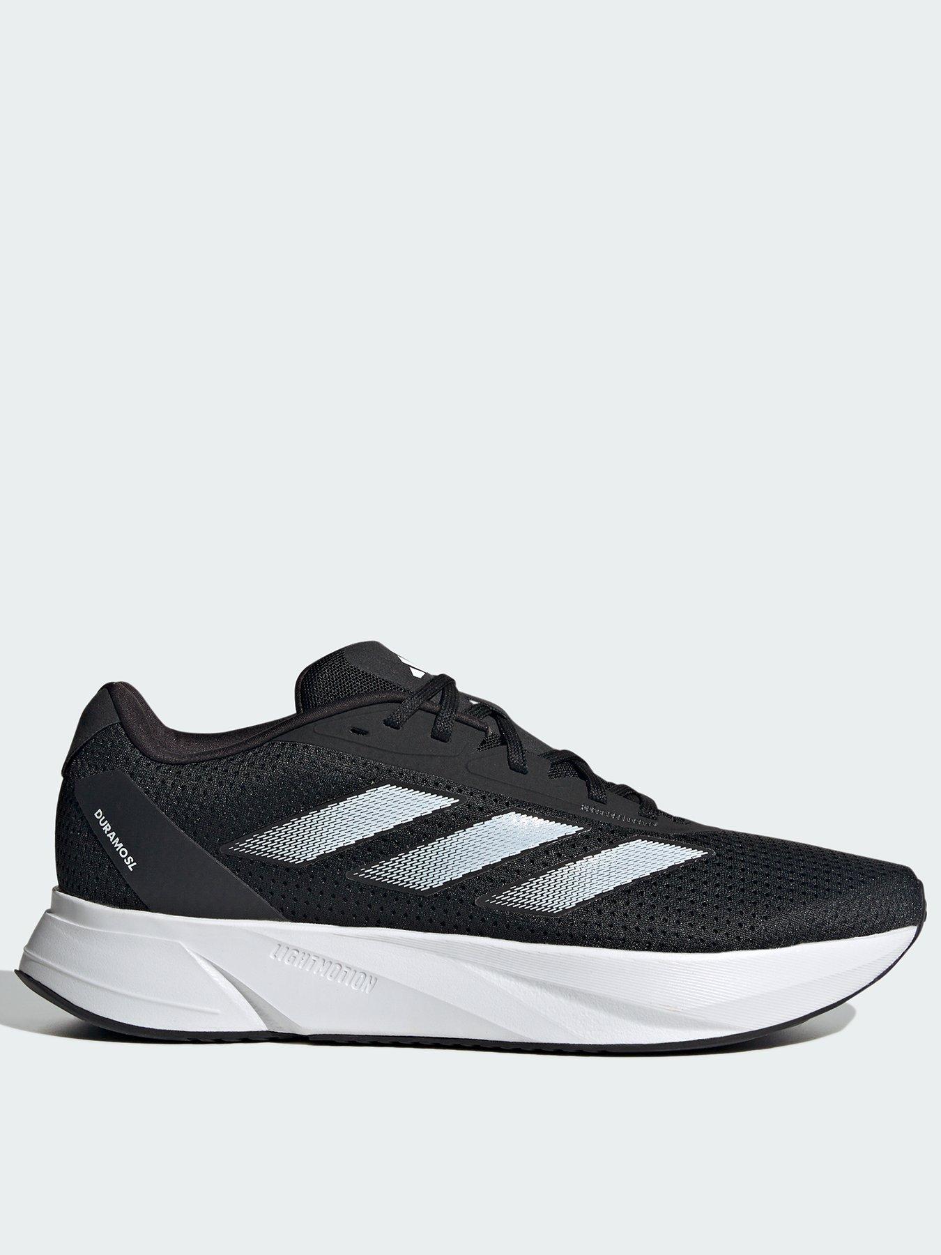 Addidas black running shoes on sale