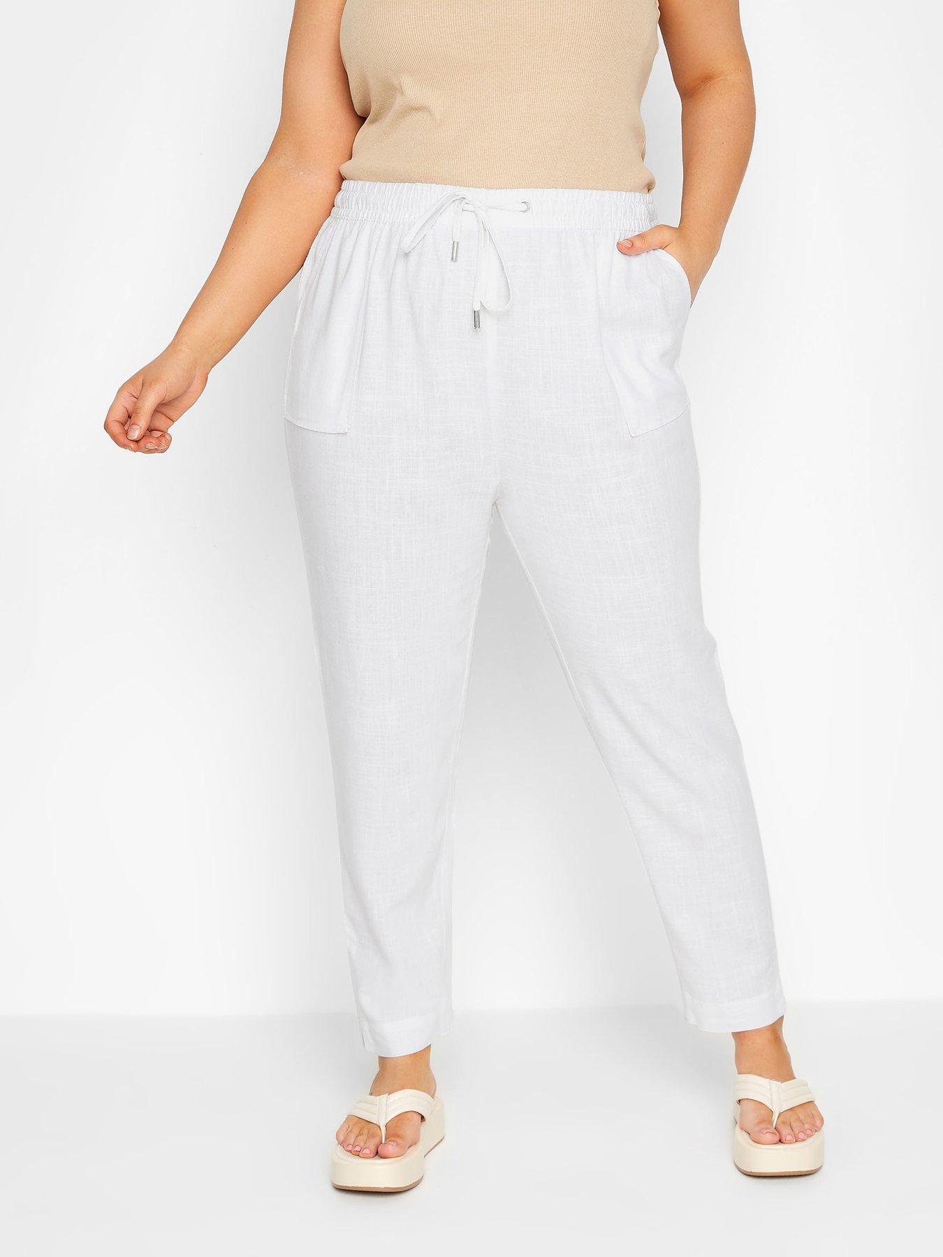 Plus size hot sale linen joggers