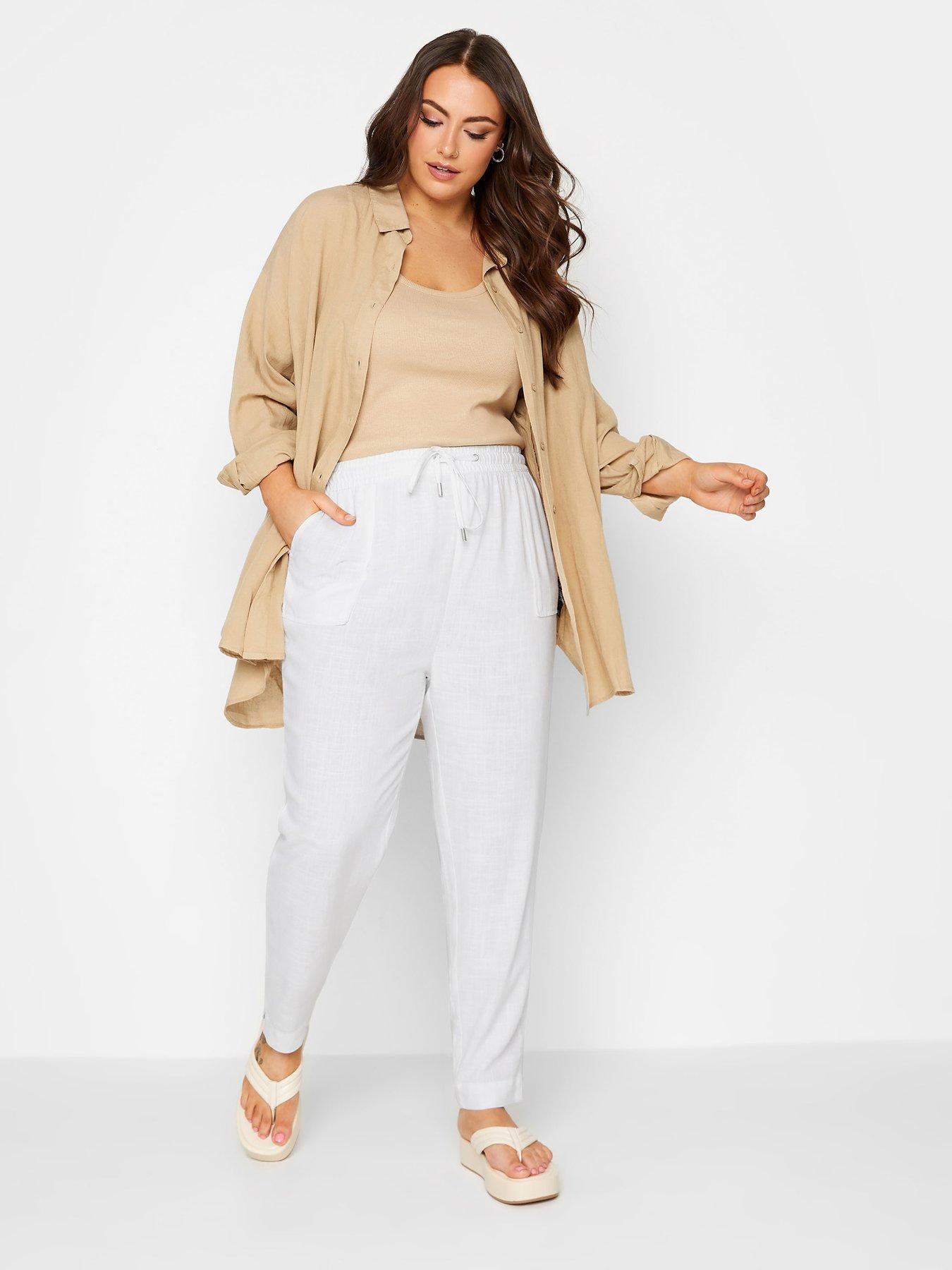 Plus size sale linen joggers