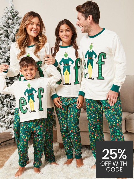 elf-unisex-kids-elf-the-movie-family-mini-me-christmas-pyjamas-cream
