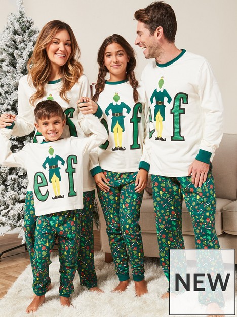 elf-unisex-kids-elf-the-movie-family-mini-me-christmas-pyjamas-cream