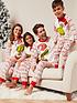  image of the-grinch-unisex-kidsnbspstripe-family-mini-me-christmas-pyjamas-cream