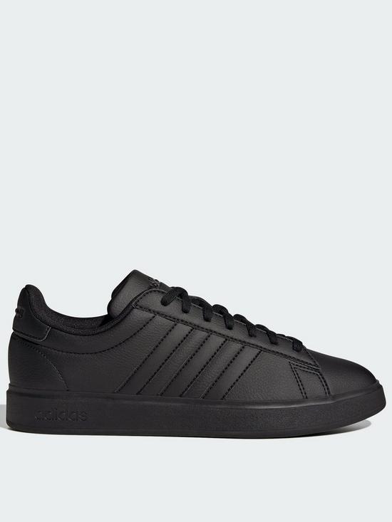 front image of adidas-sportswear-mens-grand-court-20-trainers-black