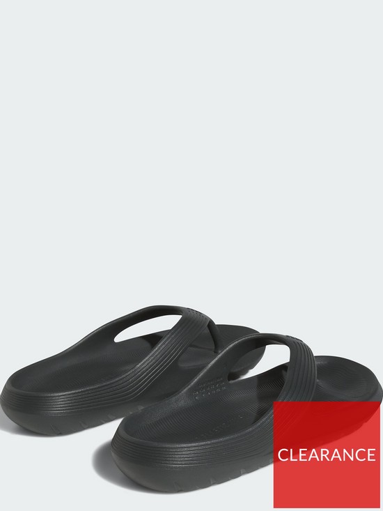 stillFront image of adidas-sportswear-mens-adicane-flip-flop-black