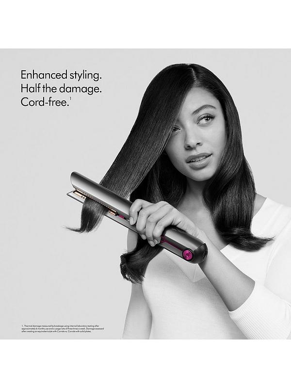 Image 2 of 6 of Dyson Corrale Cord-Free Straightener - Black Nickel and Fuchsia