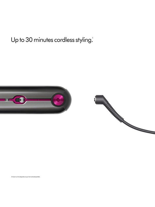 Image 4 of 6 of Dyson Corrale Cord-Free Straightener - Black Nickel and Fuchsia