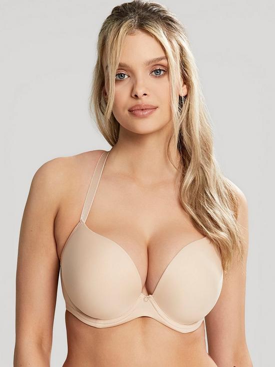 front image of cleo-by-panache-faith-moulded-plunge-bra-beige