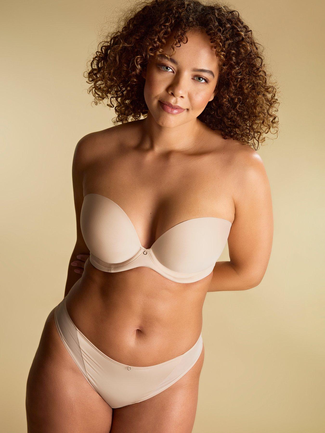 Image 4 of 4 of Panache Faith Moulded Plunge Strapless Bra - Beige