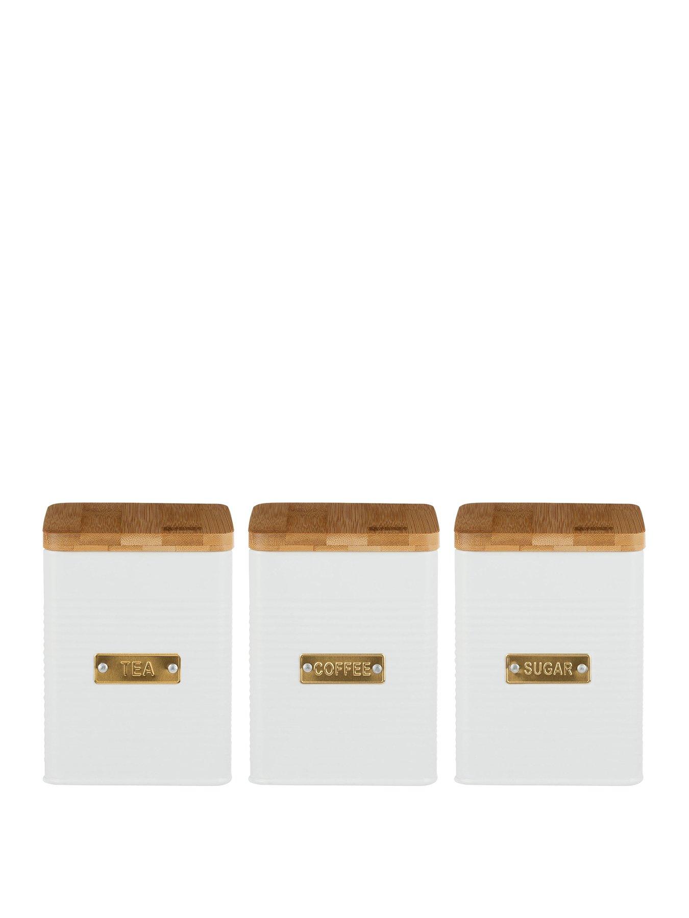 Typhoon Otto Square Tea, Coffee and Sugar Storage Canisters