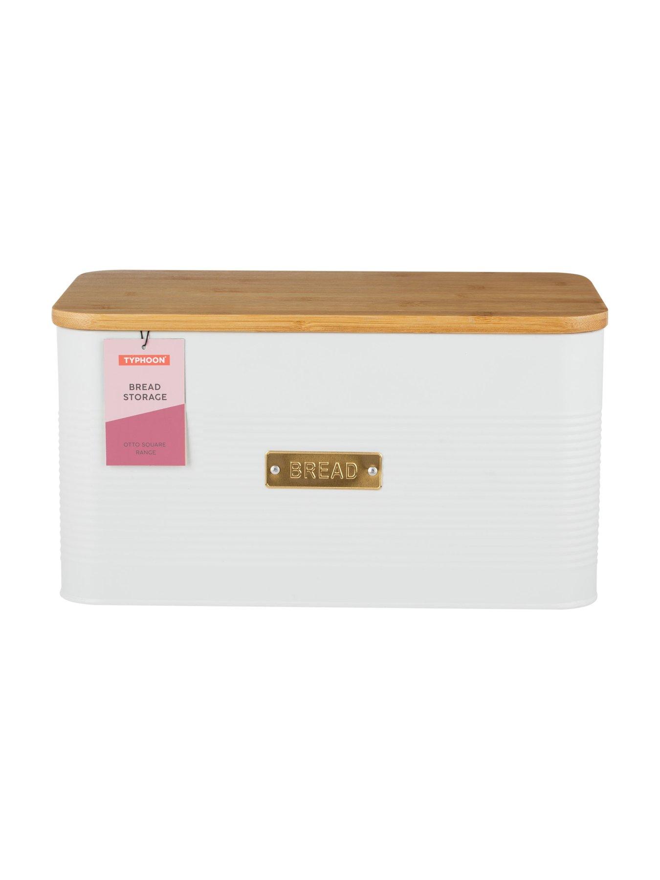 Typhoon Otto Square Bread Bin White very.co.uk