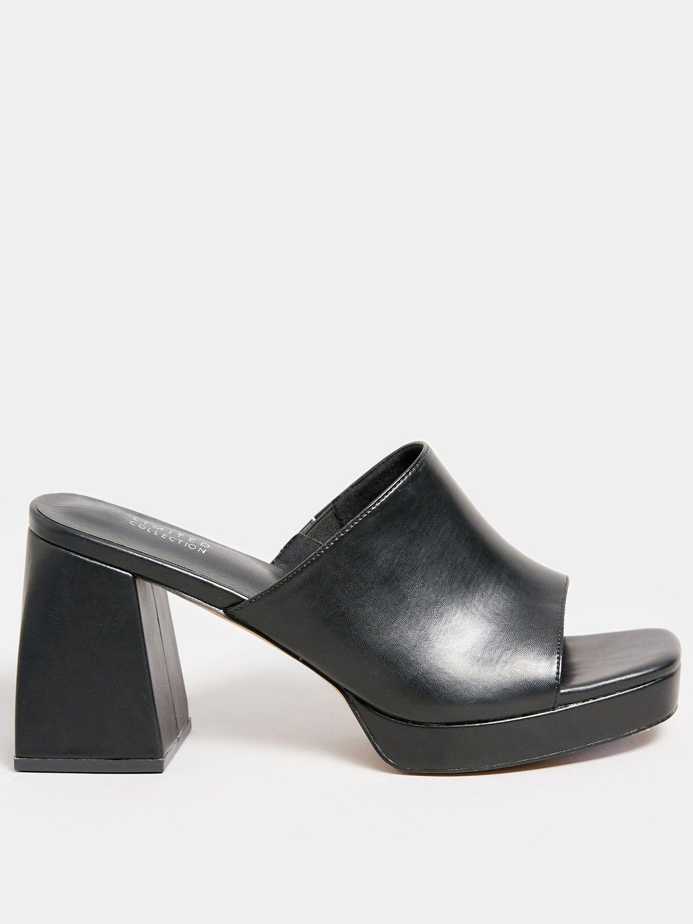 Wide fit black on sale mules