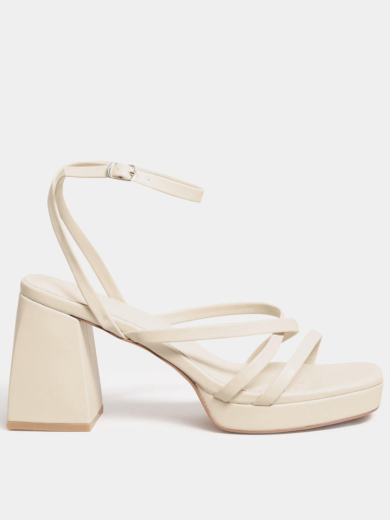 White block heel on sale sandals wide fit