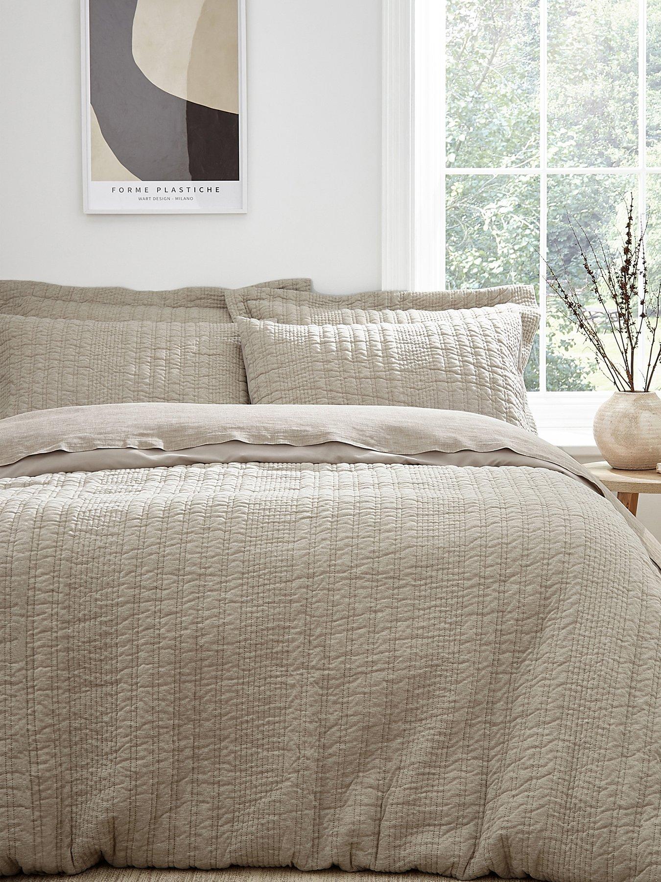 Pineapple Elephant Tamba Jersey Stripe Duvet Cover Set in Natural