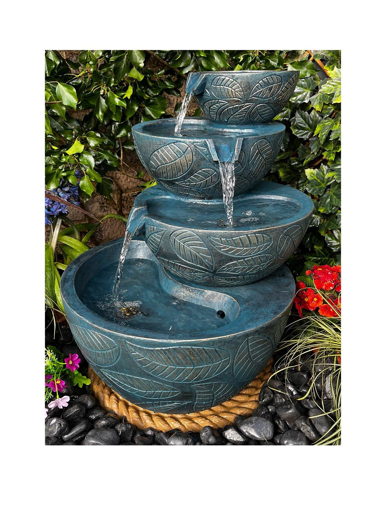 Product photograph of Tranquility Golden Leaf Mains Powered Water Feature from very.co.uk