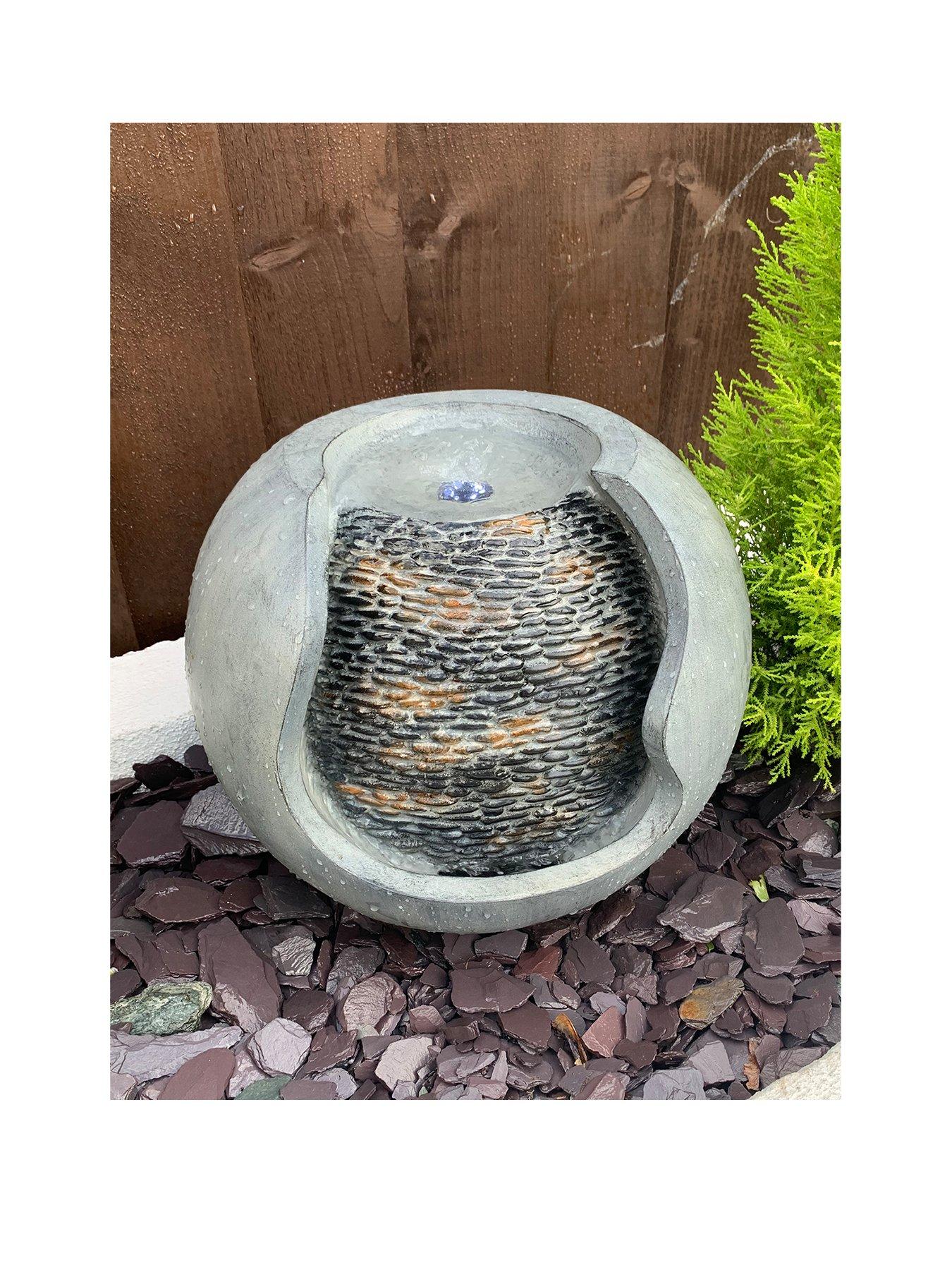 Product photograph of Tranquility Pebble Sphere Mains Powered Water Feature from very.co.uk