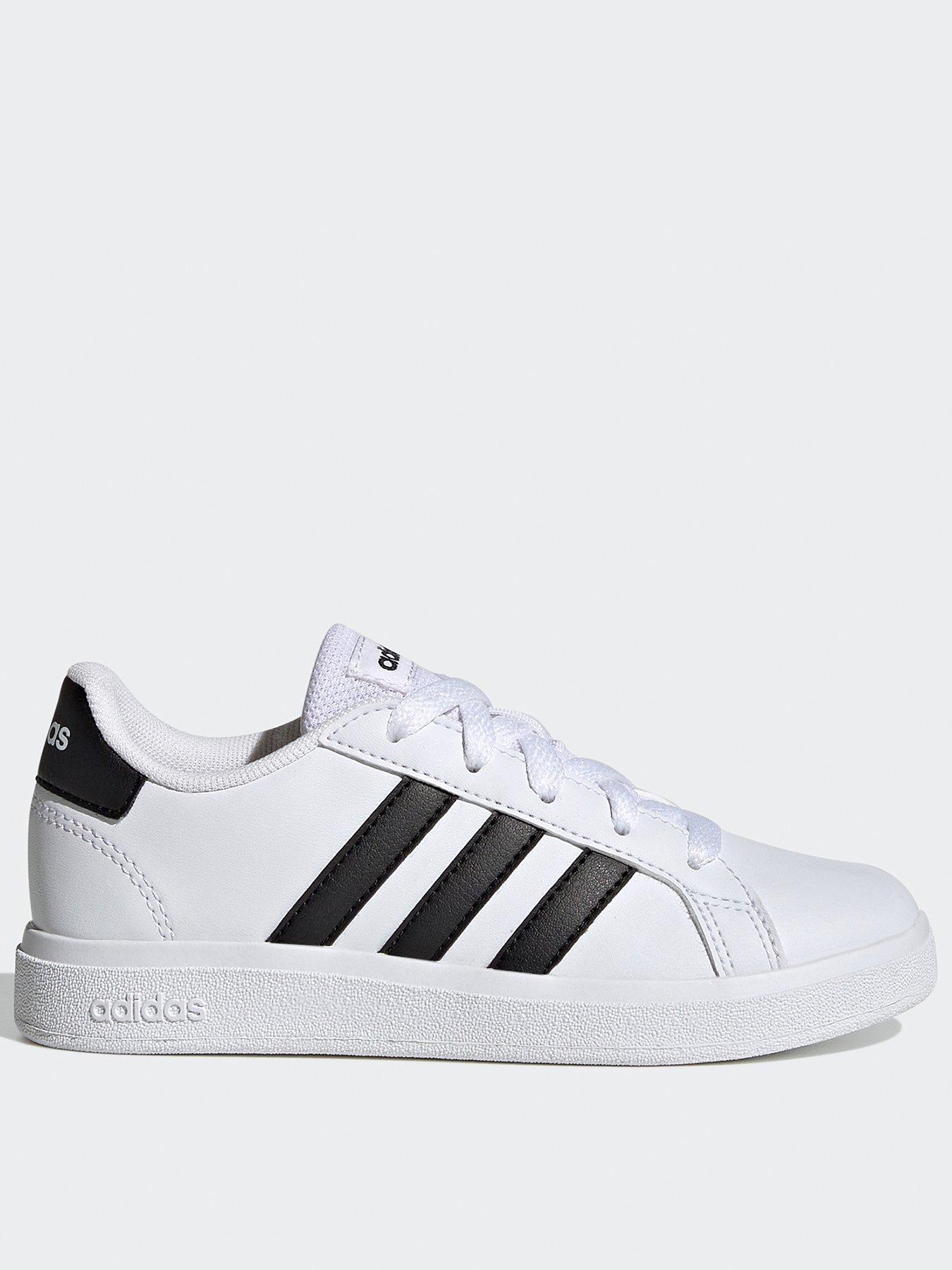 undefined Kids Unisex Grand Court 20 Trainers - White/Black