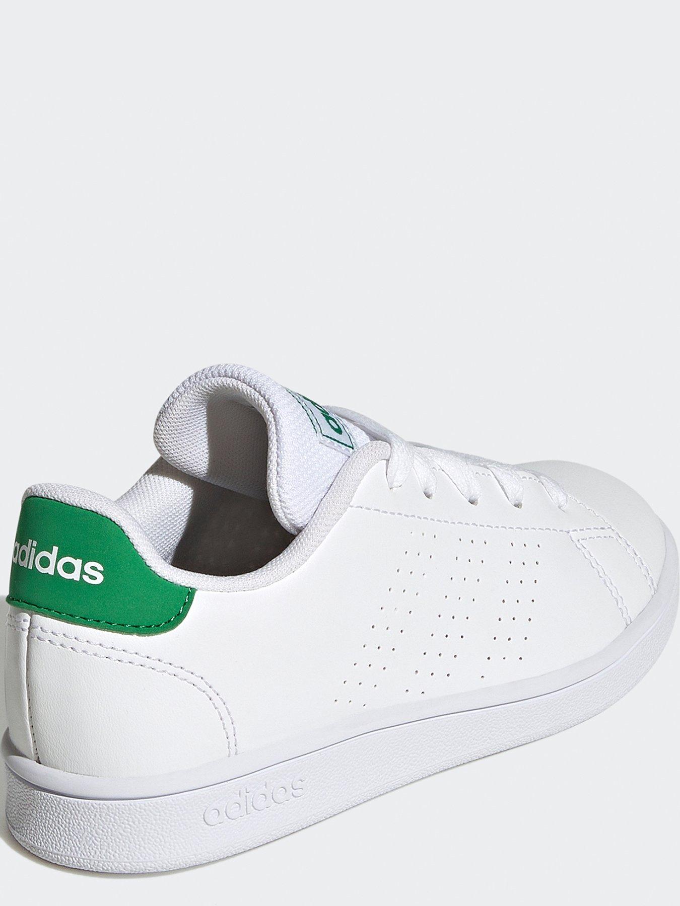 Adidas advantage hotsell white green