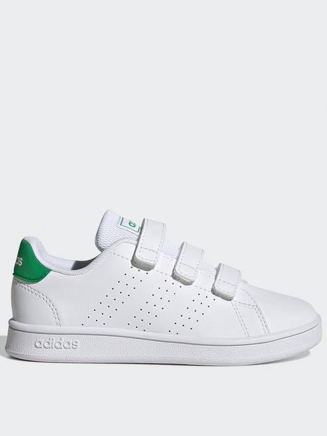 adidas-sportswear-kids-unisex-advantage-trainers-whitegreen