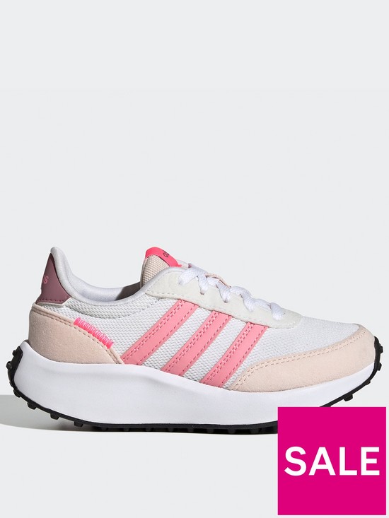 front image of adidas-sportswear-unisex-kids-run-70s-trainers-white