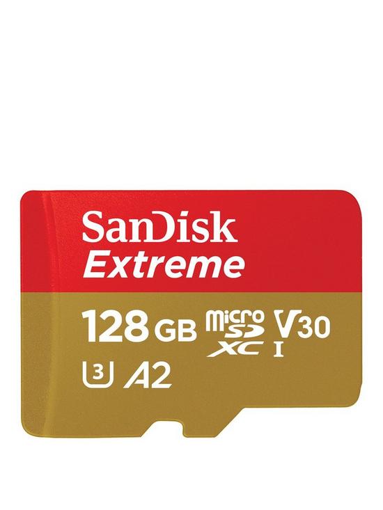 stillFront image of sandisk-extreme-microsd-128gb-for-action-cams-and-drones-sd-adapter