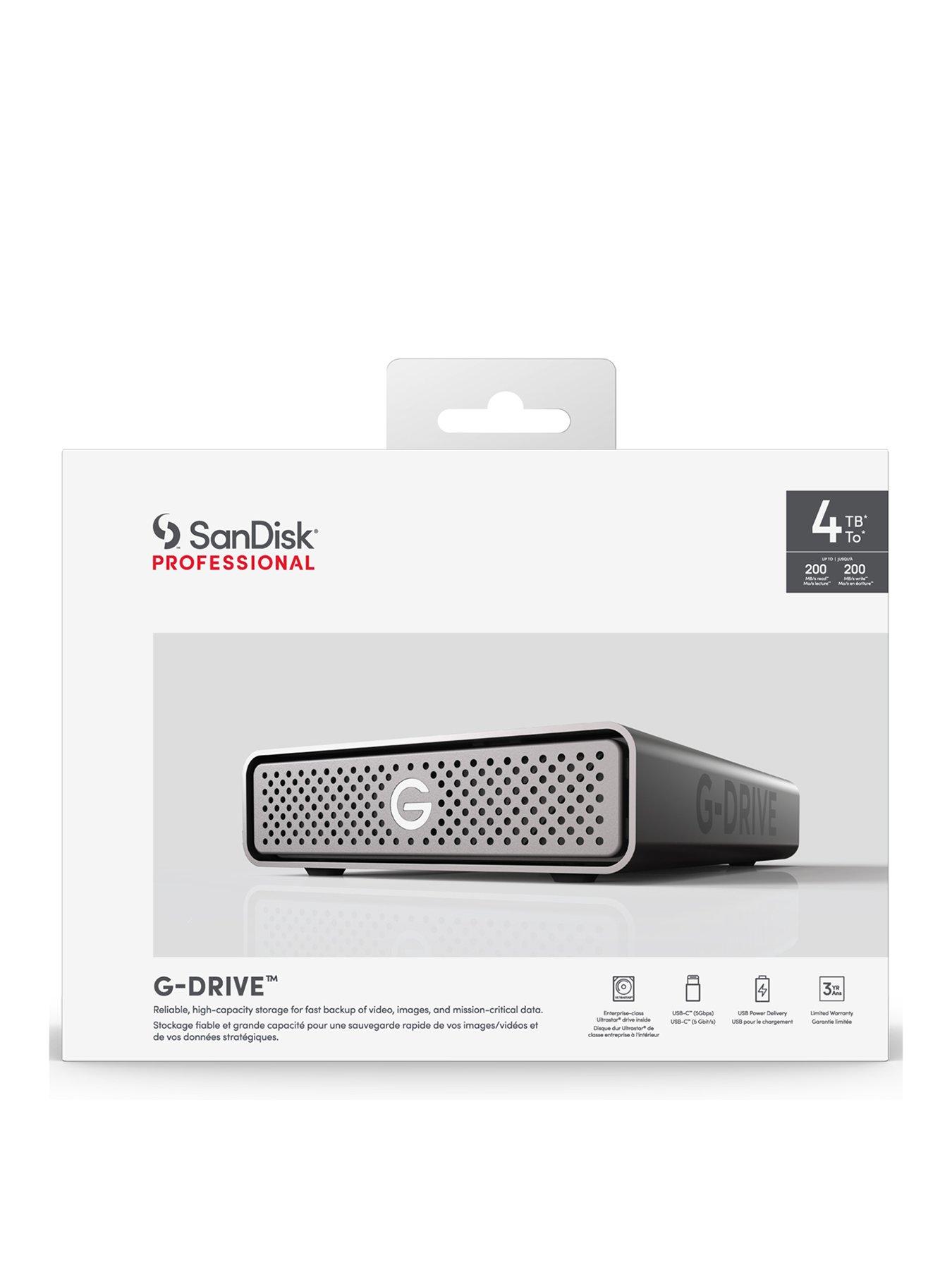 Image 1 of 4 of SanDisk Professional G-DRIVE 4TB - Desktop Hard Drive