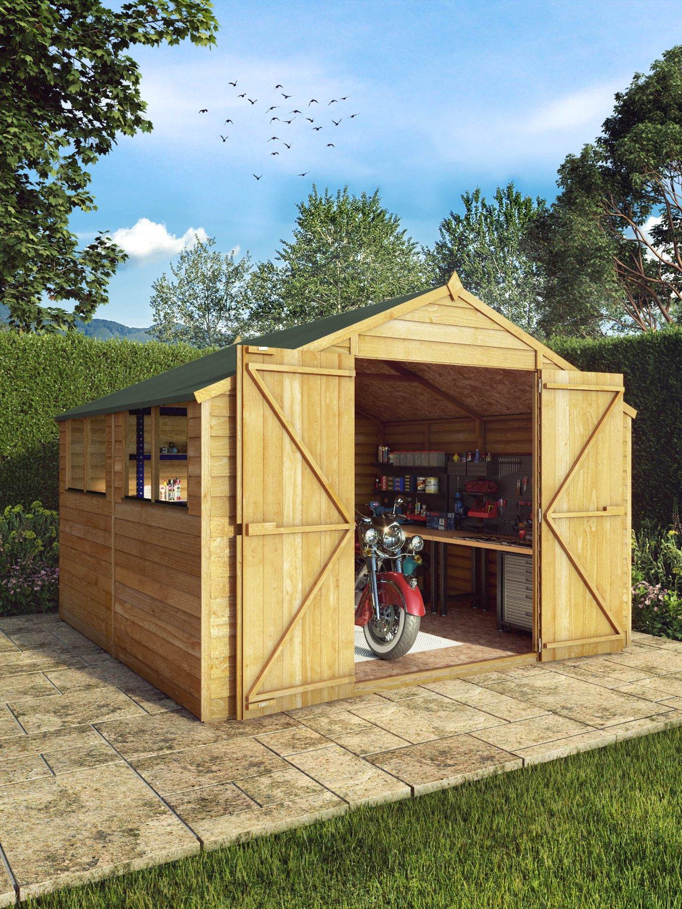 Product photograph of Mercia 10 X 10ft Overlap Apex Shed from very.co.uk