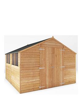 Product photograph of Mercia 10 X 10ft Overlap Apex Shed from very.co.uk