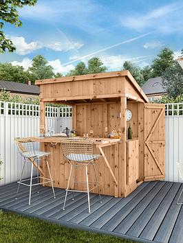 Product photograph of Mercia 6 X 4ft Premium Pressure Treated Garden Bar With Shutters from very.co.uk