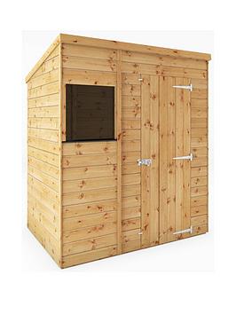 Product photograph of Mercia 6 X 4ft Shiplap Pent Shed from very.co.uk