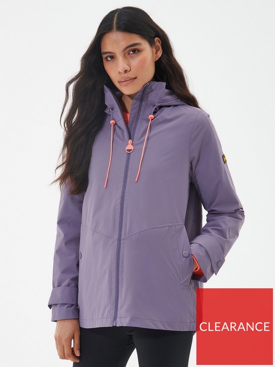 front image of barbour-international-adlington-waterproof-jacket-lilac
